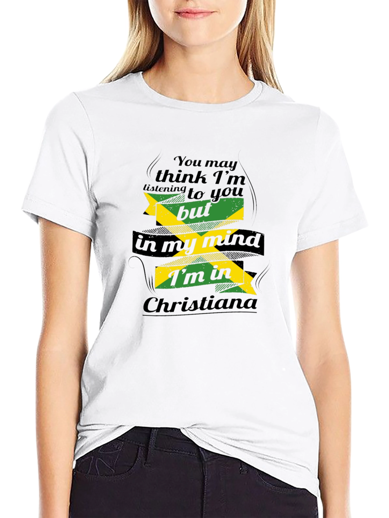 Jamaica in My Mind Mens Black T-Shirt