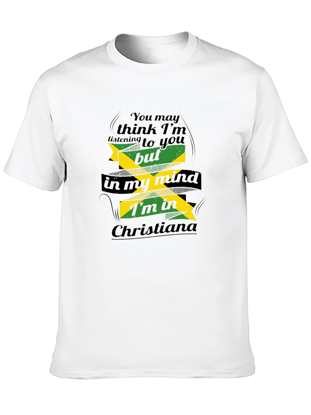 Jamaica in My Mind Mens Black T-Shirt