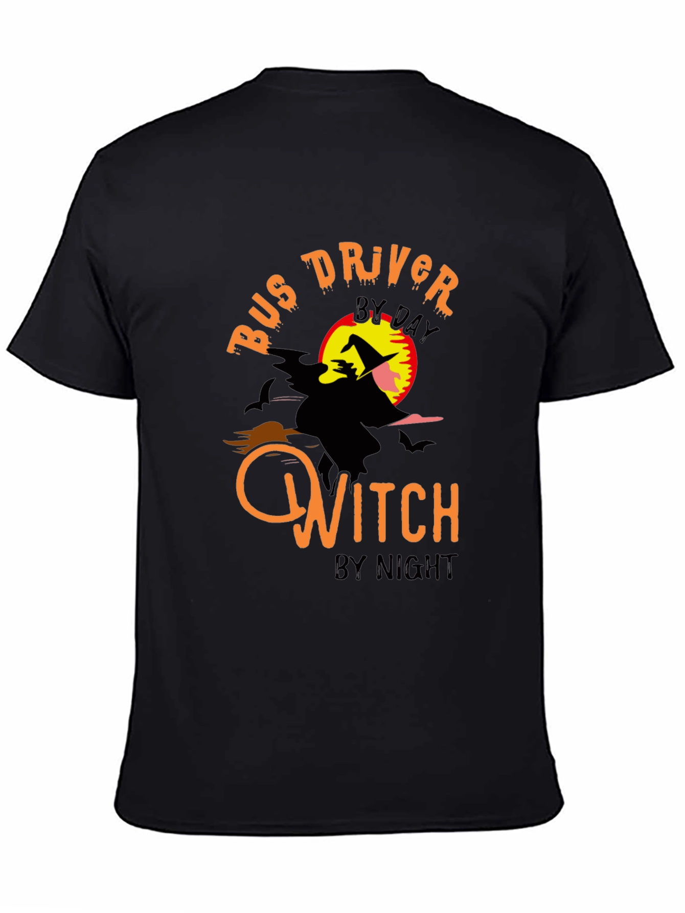 Bus Driver by Day Witch by Night Halloween T-Shirt