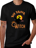 Bus Driver by Day Witch by Night Halloween T-Shirt