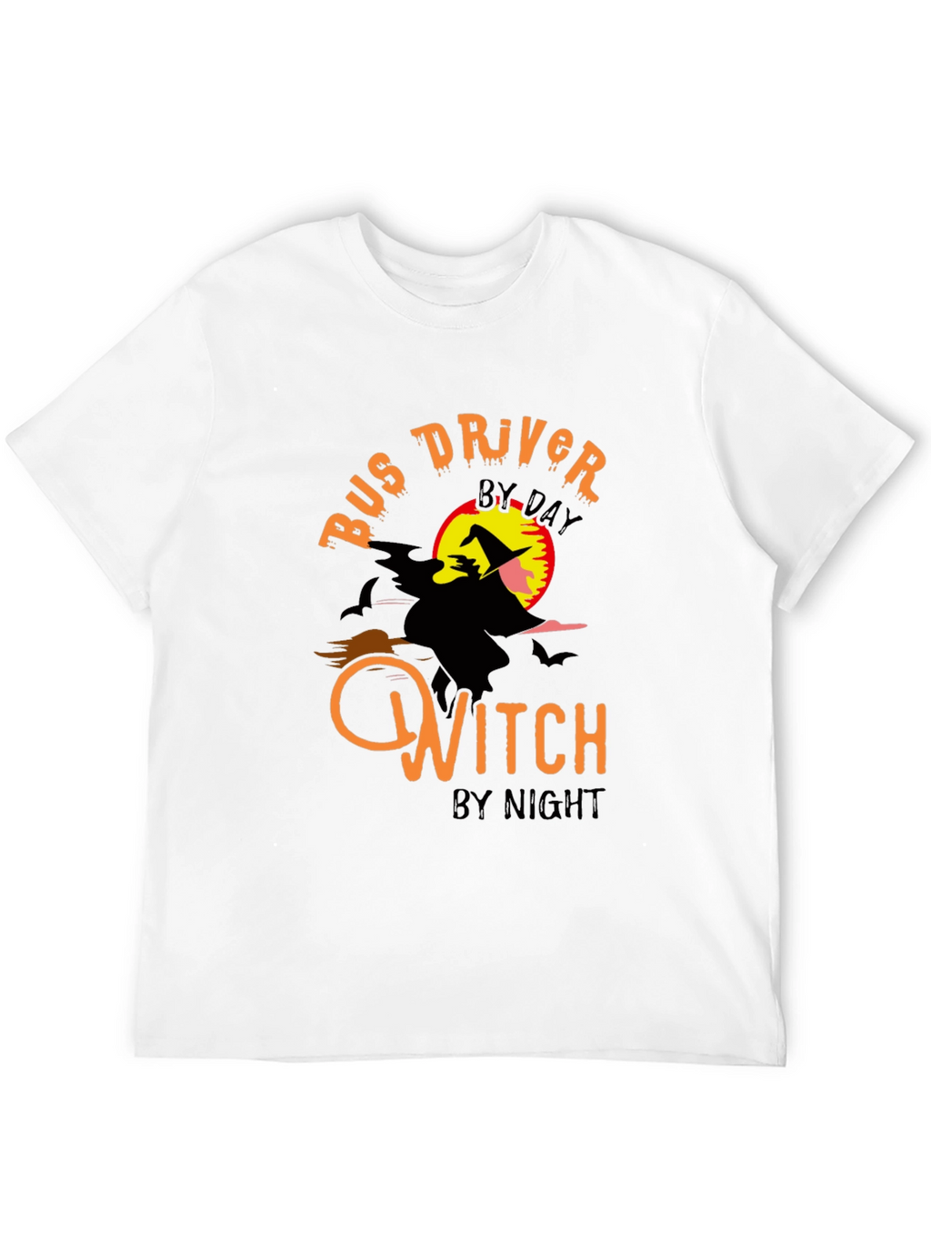 Bus Driver by Day Witch by Night Halloween T-Shirt