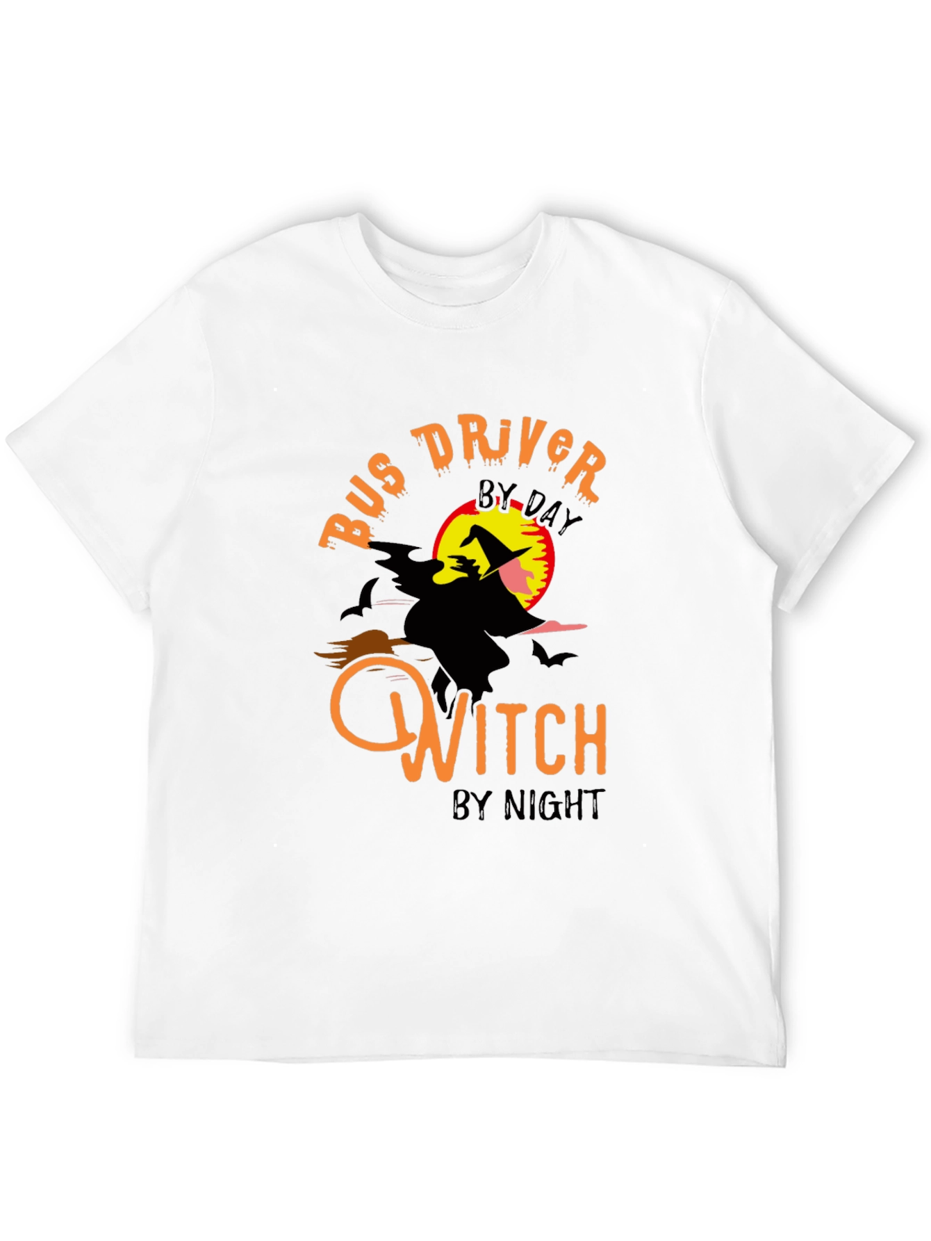 Bus Driver by Day Witch by Night Halloween T-Shirt