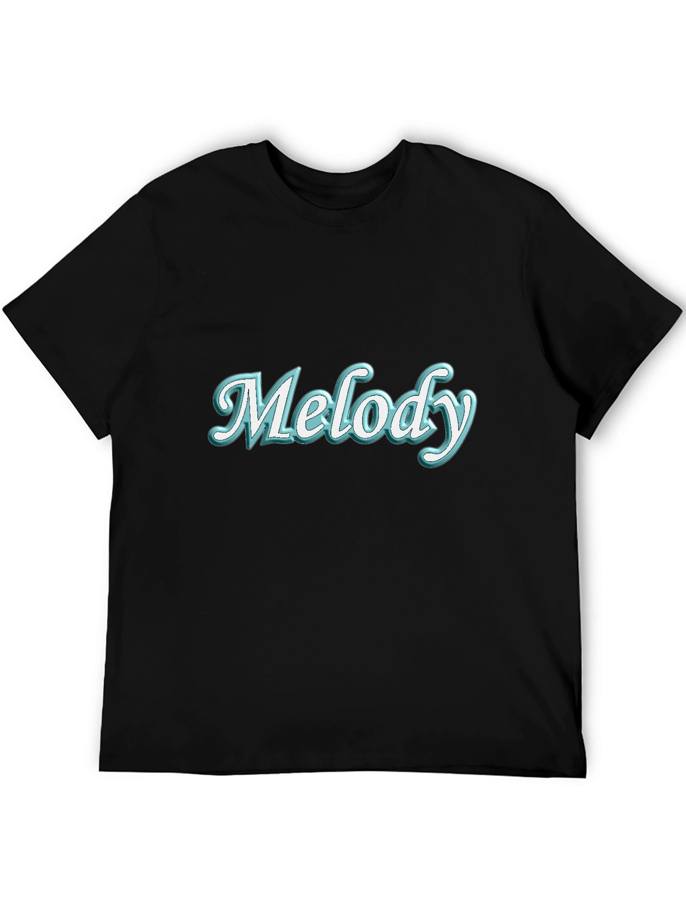 Melody Graphic Tee - Trendy Black T-Shirt
