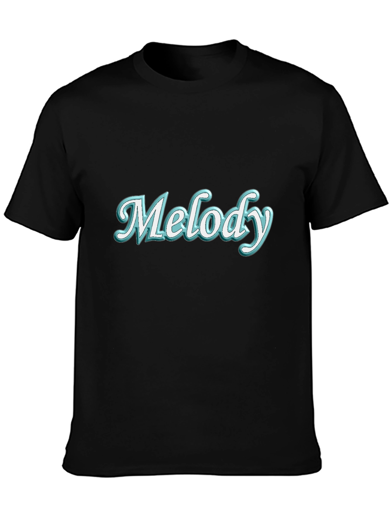 Melody Graphic Tee - Trendy Black T-Shirt