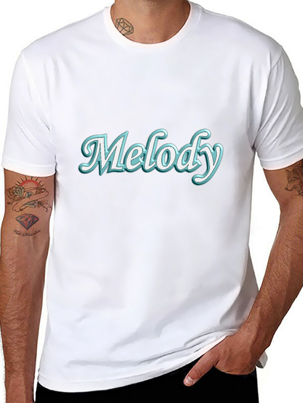 Melody Graphic Tee - Trendy Black T-Shirt