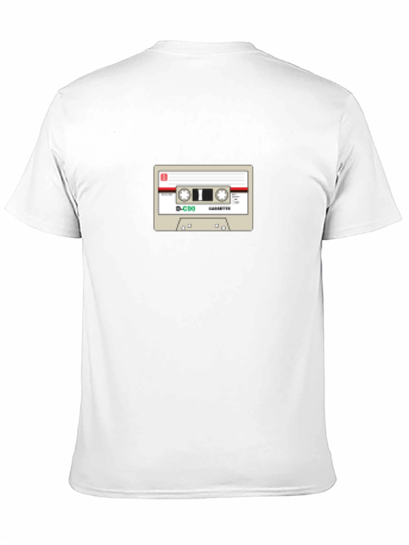 Retro Cassette Tape Graphic T-Shirt - Black Cotton Tee