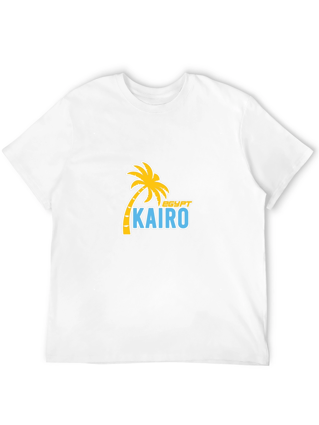 Cairo Egypt Palm Tree T-Shirt - Black Cotton Tee