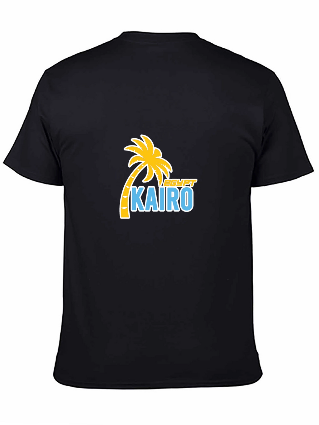 Cairo Egypt Palm Tree T-Shirt - Black Cotton Tee