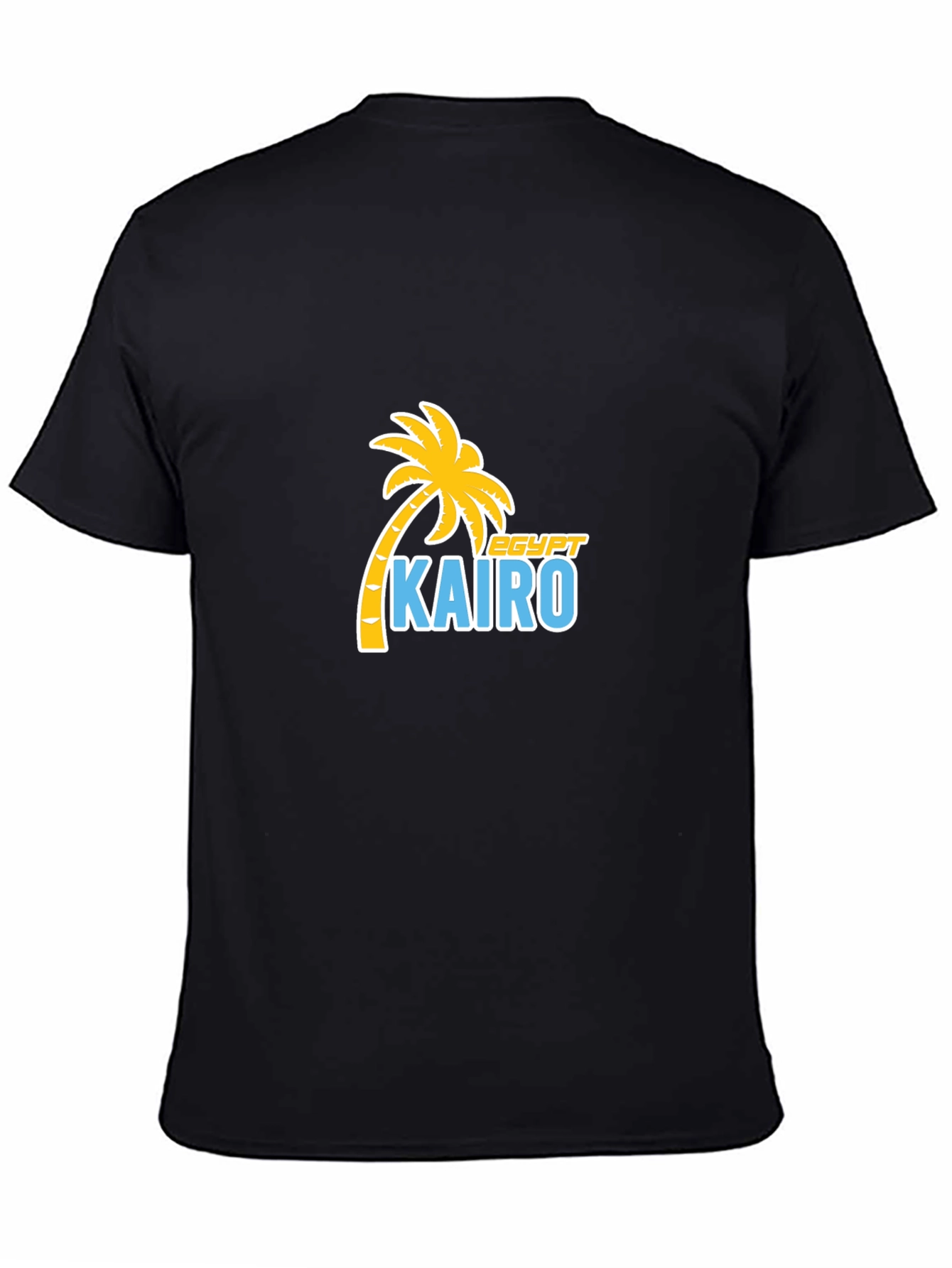 Cairo Egypt Palm Tree T-Shirt - Black Cotton Tee