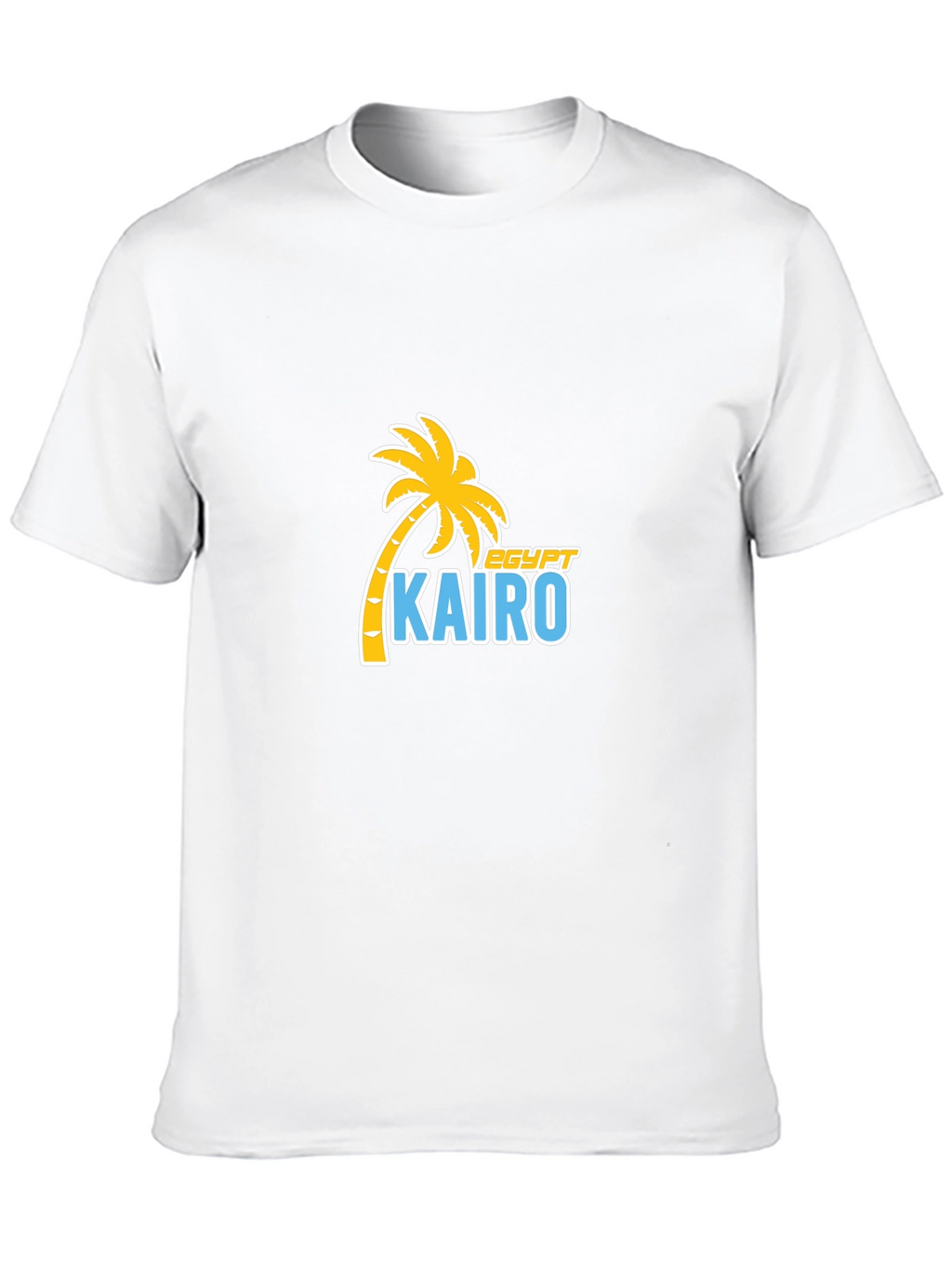 Cairo Egypt Palm Tree T-Shirt - Black Cotton Tee