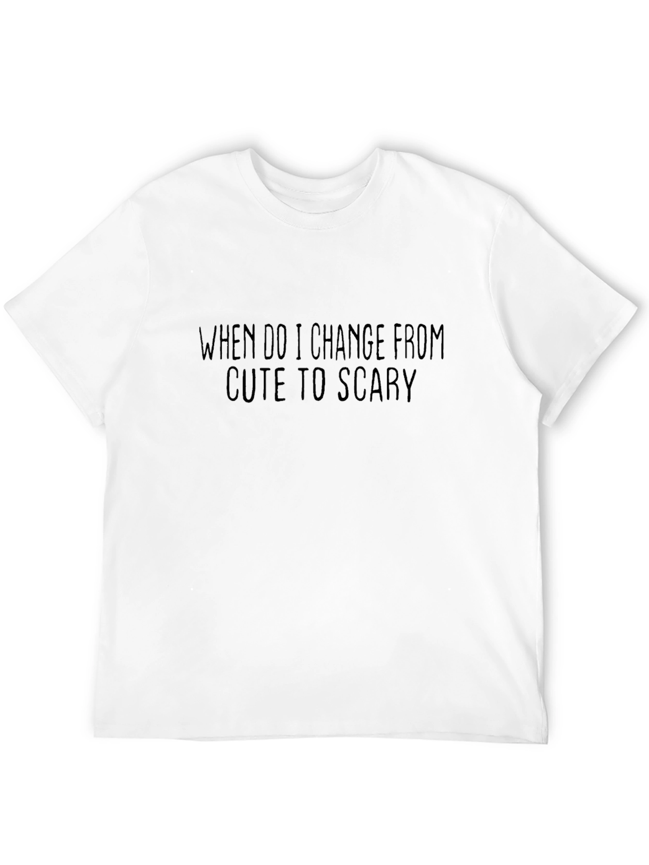 Cute to Scary Graphic Tee - Black Cotton T-Shirt
