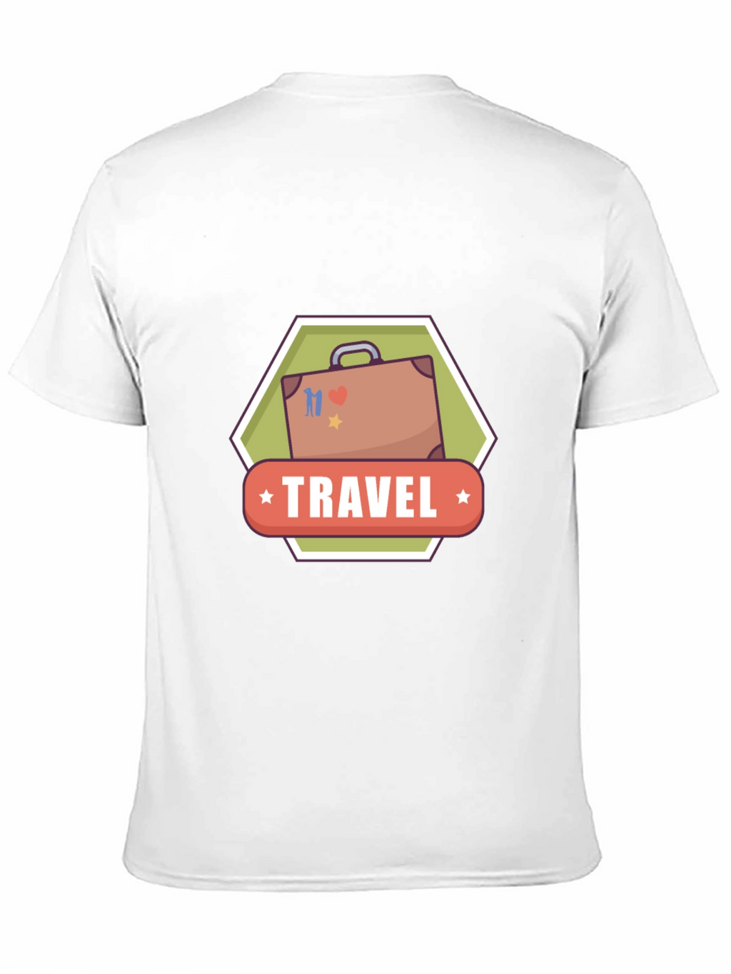 Travel Suitcase Graphic Black T-Shirt