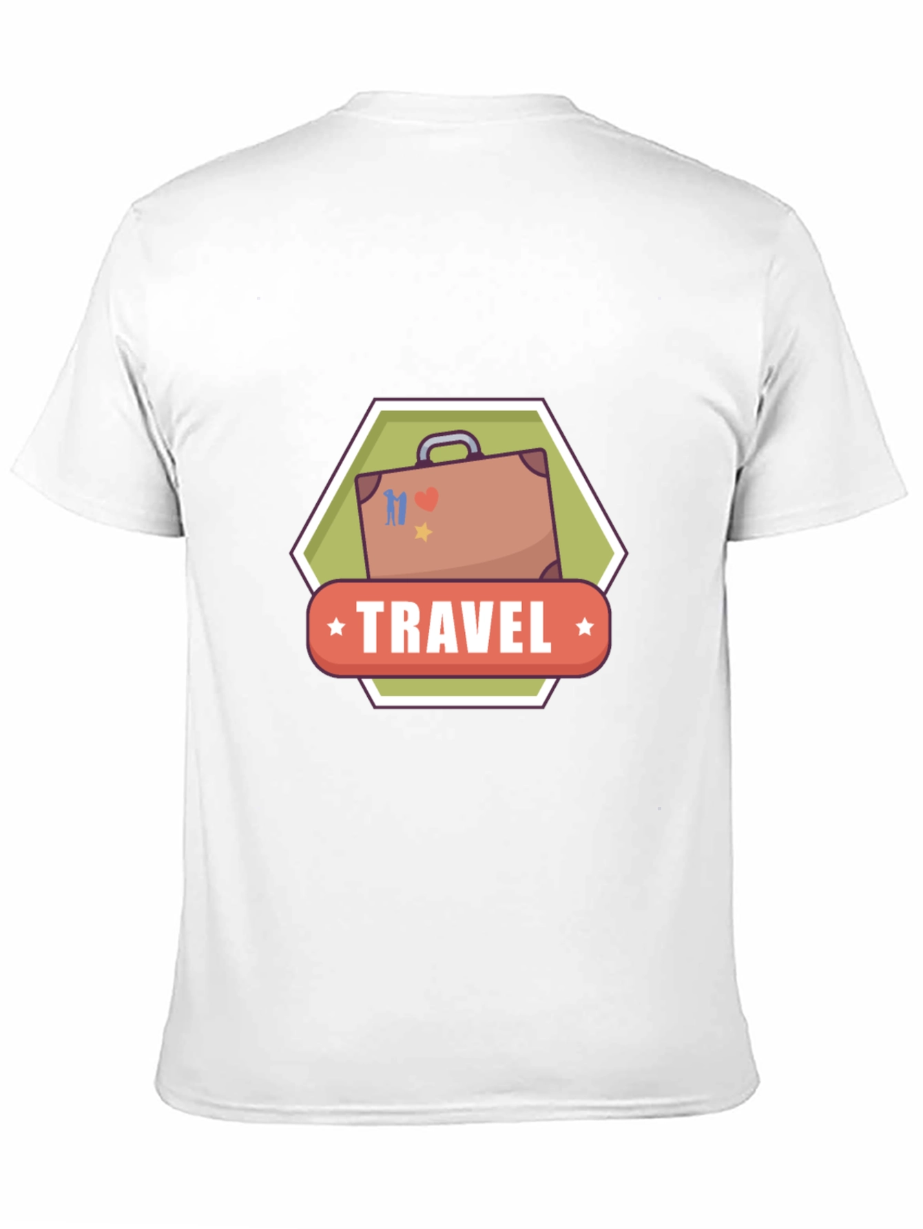 Travel Suitcase Graphic Black T-Shirt