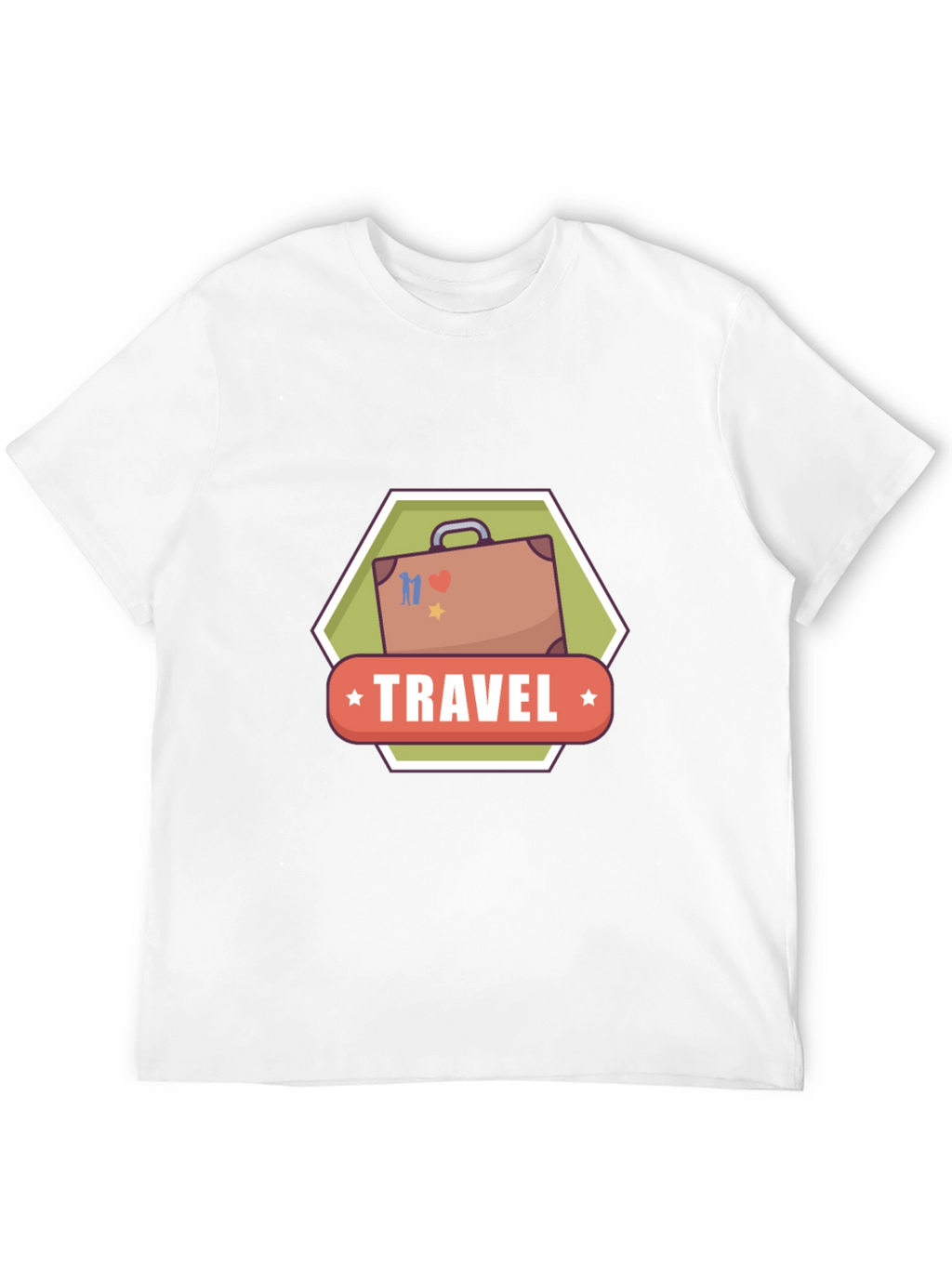 Travel Suitcase Graphic Black T-Shirt