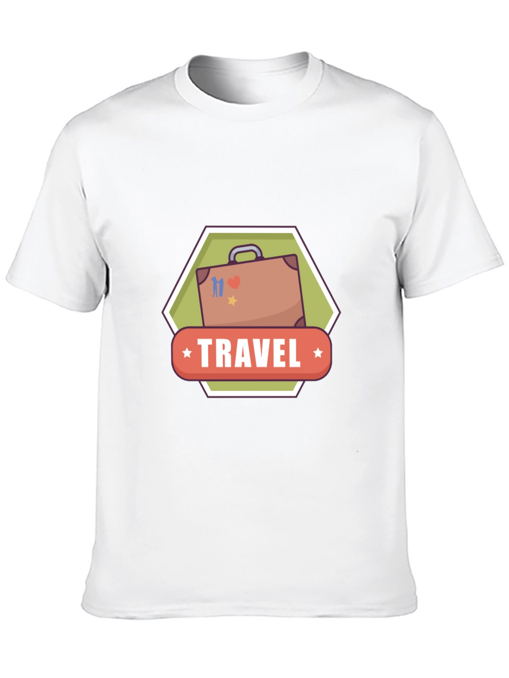 Travel Suitcase Graphic Black T-Shirt