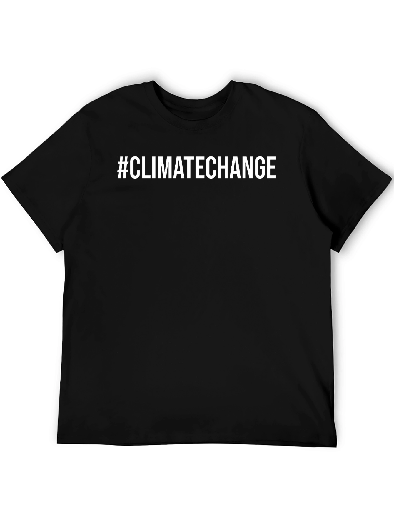#ClimateChange Black T-Shirt - Eco-Friendly Fashion