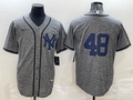 Men's New York Yankees Anthony Rizzo #48 Gray Replica Game Name Jerseys