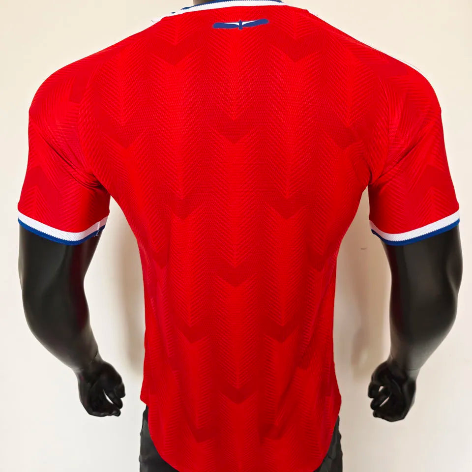 2026/27 Chile Home Red Player Version Soccer Jersey Back