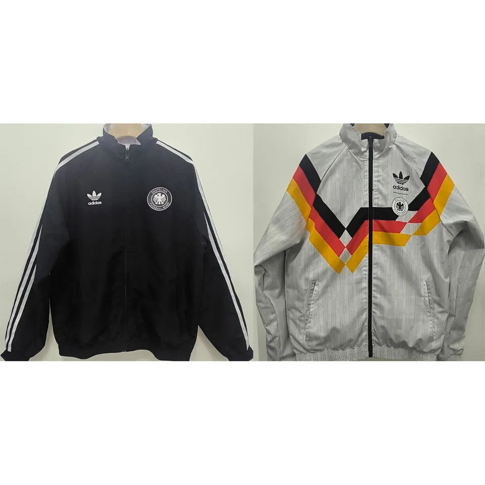 1984 Germany Away Green Retro Soccer Jersey Detail 1