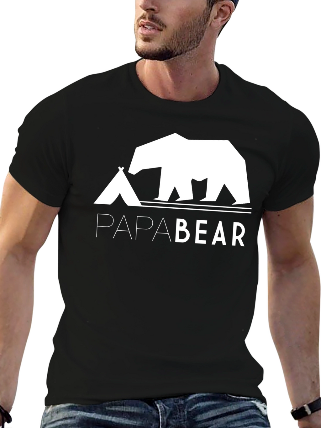 Papa Bear T-Shirt - Camping Dad Tee