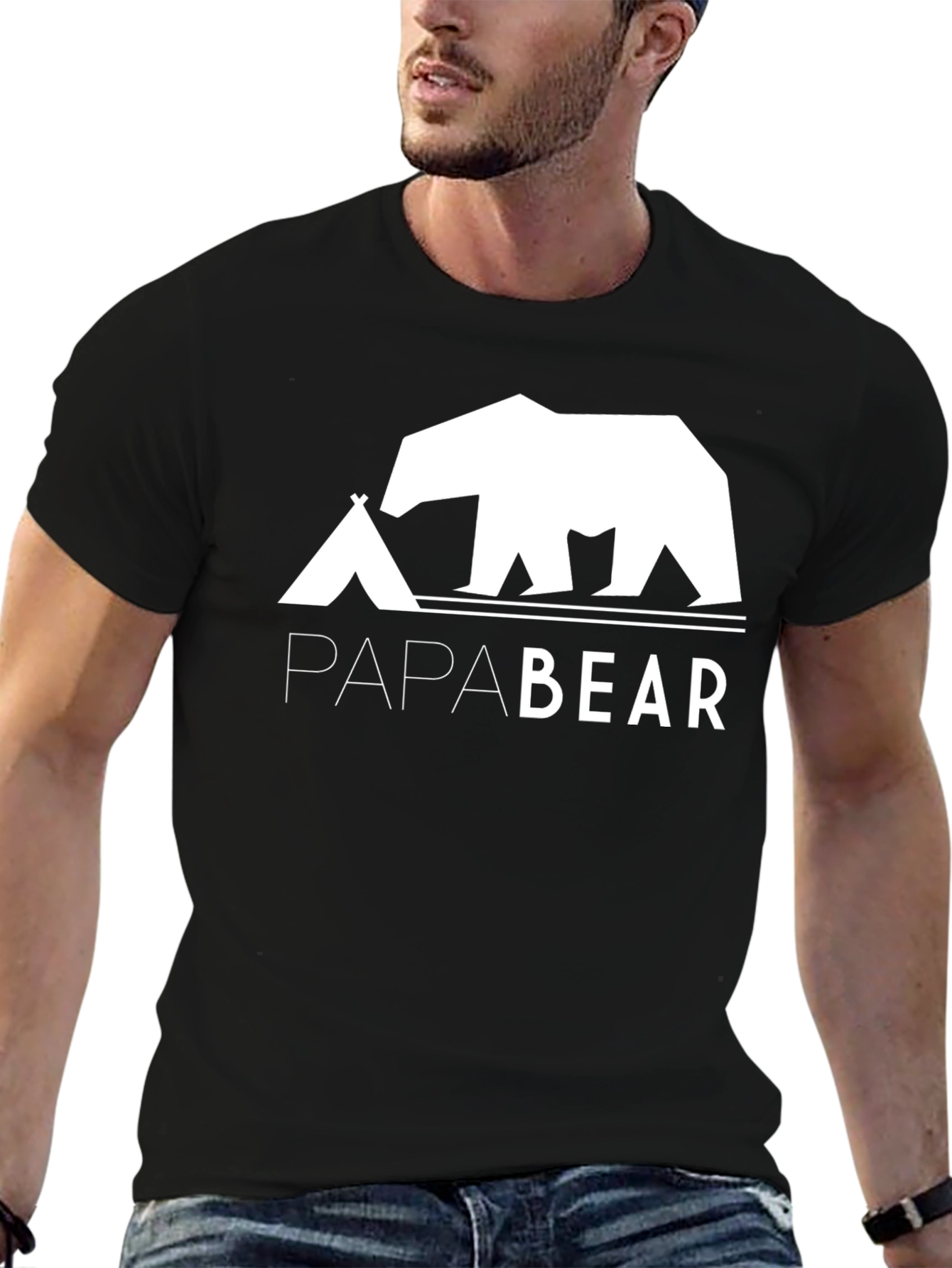 Papa Bear T-Shirt - Camping Dad Tee