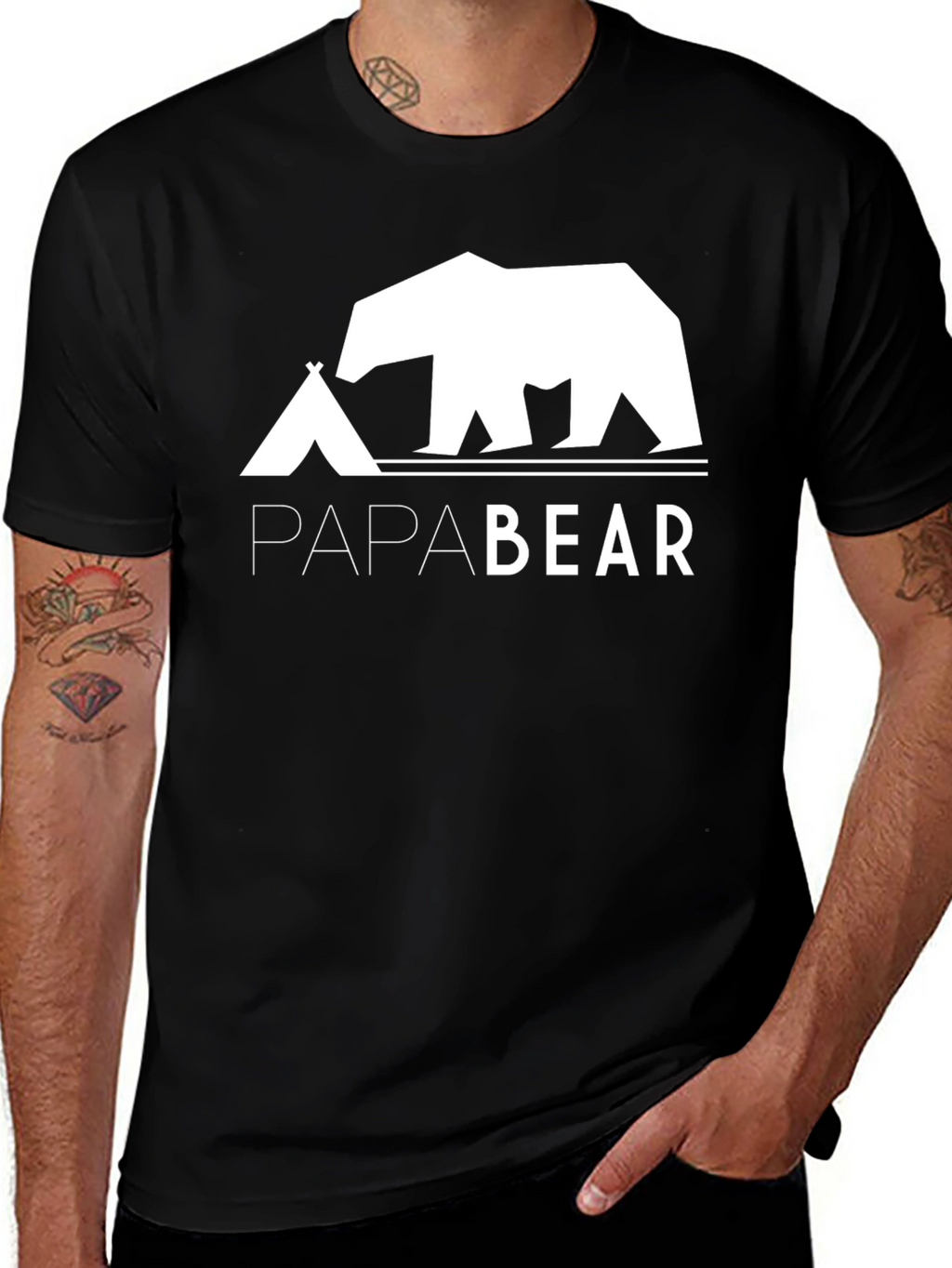 Papa Bear T-Shirt - Camping Dad Tee