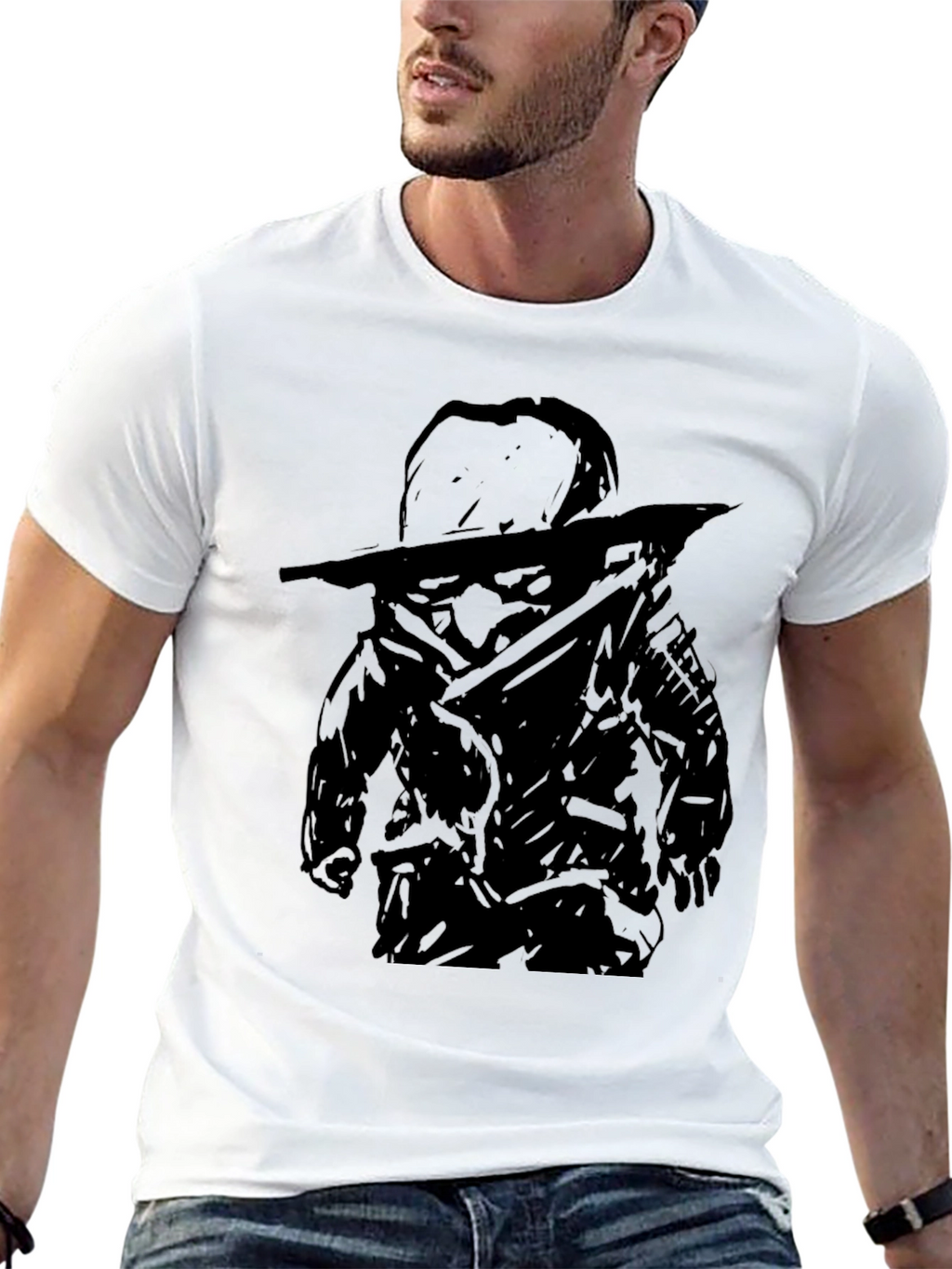 Dark Samurai Graphic Tee - Mens Black T-Shirt