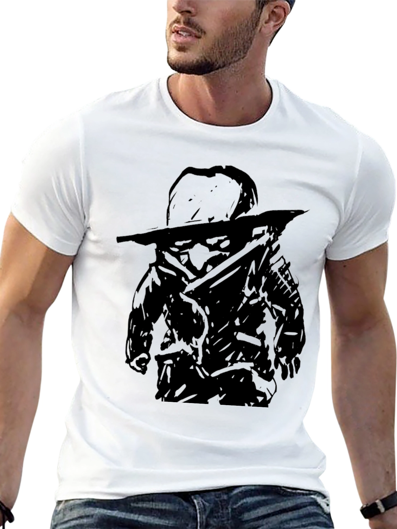 Dark Samurai Graphic Tee - Mens Black T-Shirt