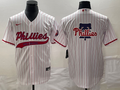 Men's Philadelphia Phillies White Home Replica Team Jerseys Joint Edition