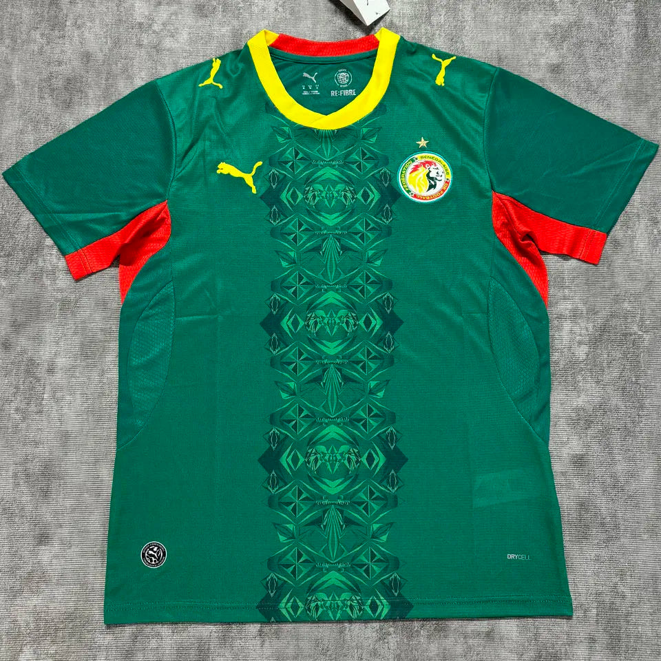 2026/27 Senegal Away Green Fans Soccer Jersey (Have Right Patch 有右臂章 白底黑字） Back