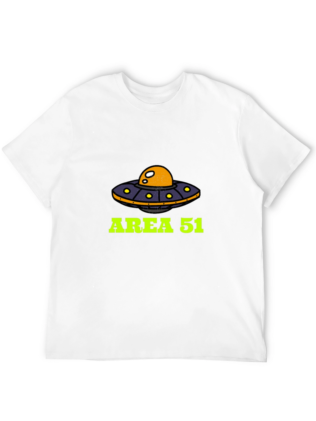 Area 51 UFO Graphic Tee - Black Cotton