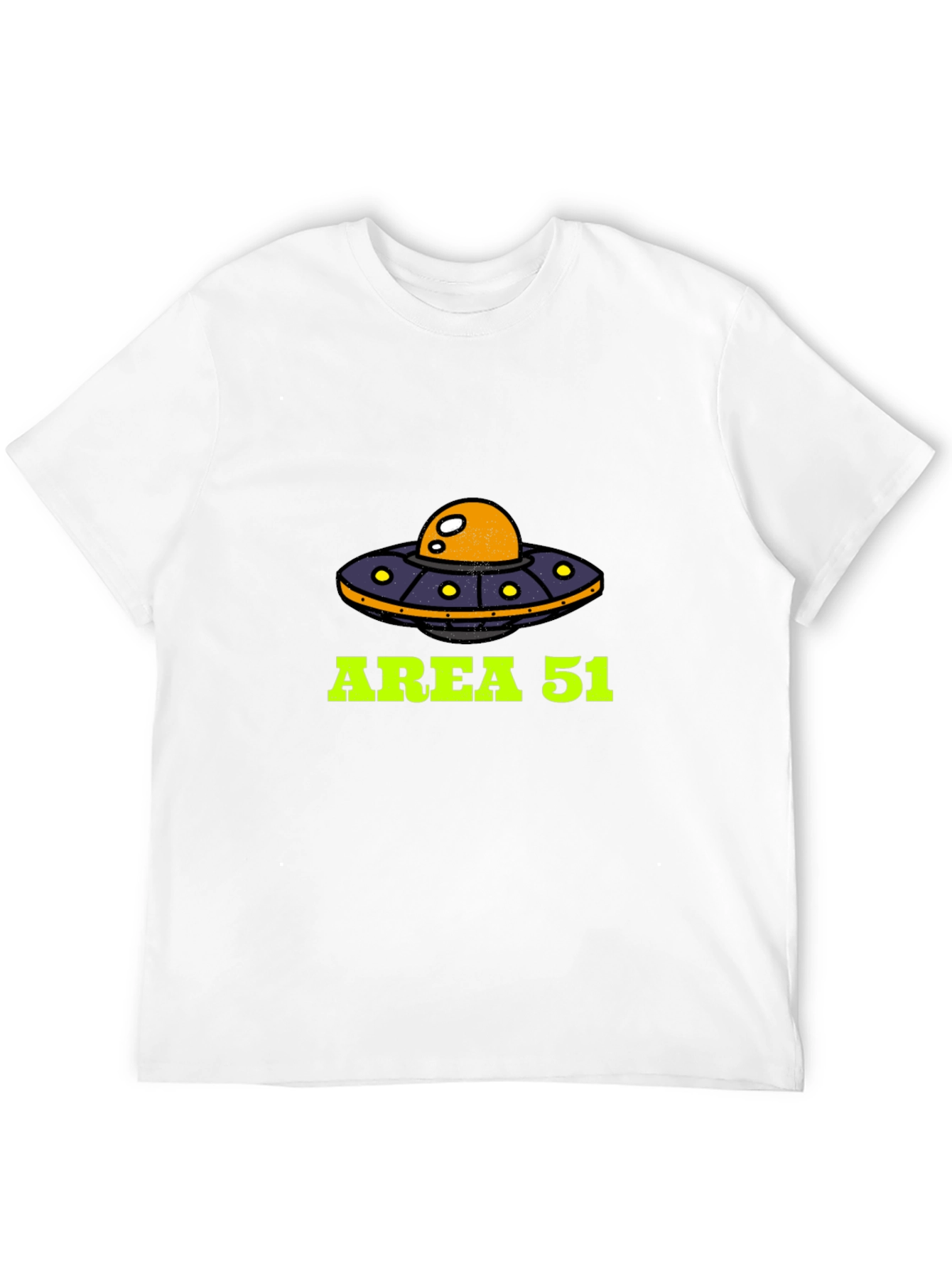 Area 51 UFO Graphic Tee - Black Cotton