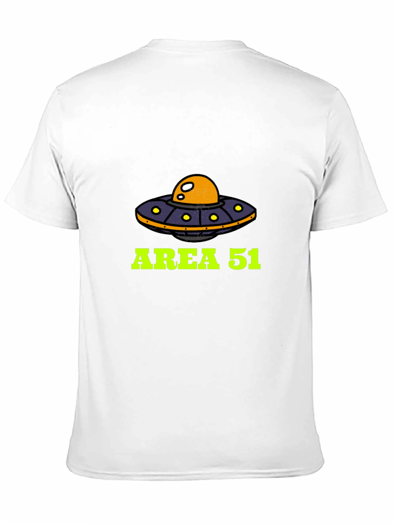 Area 51 UFO Graphic Tee - Black Cotton