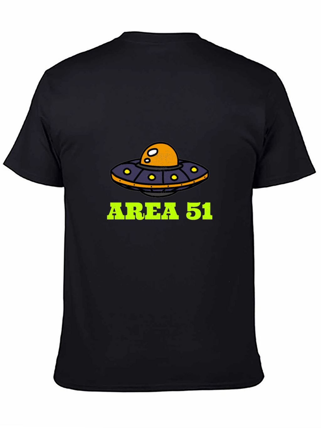 Area 51 UFO Graphic Tee - Black Cotton