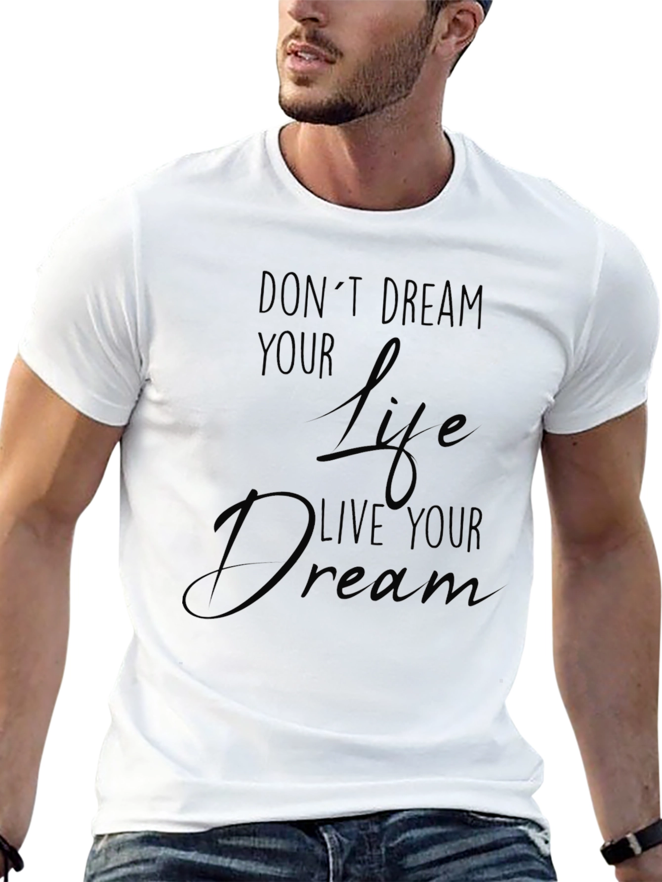 Inspirational Dream Live Black T-Shirt