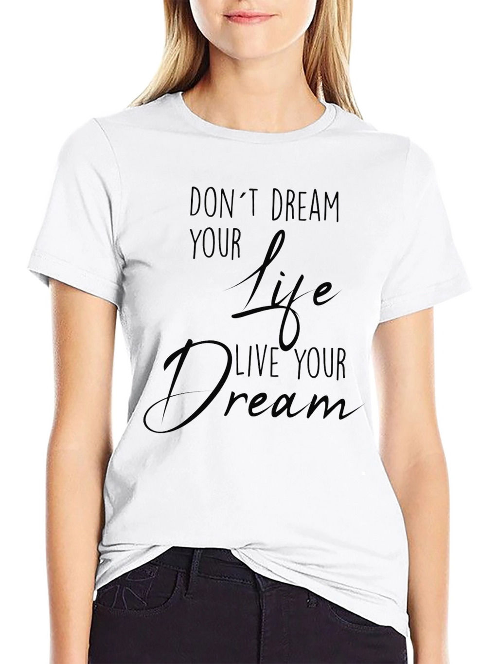 Inspirational Dream Live Black T-Shirt