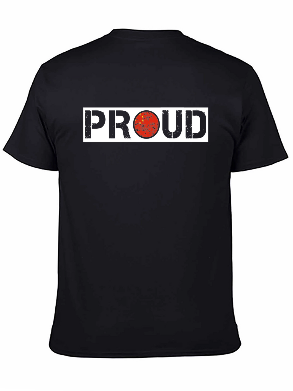Proud China Flag Graphic Black T-Shirt