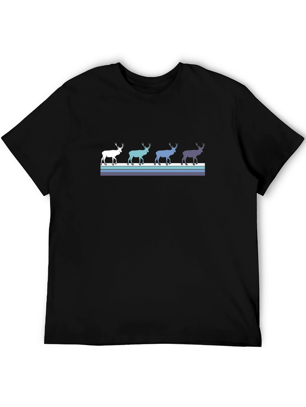 Retro Reindeer T-Shirt - Black