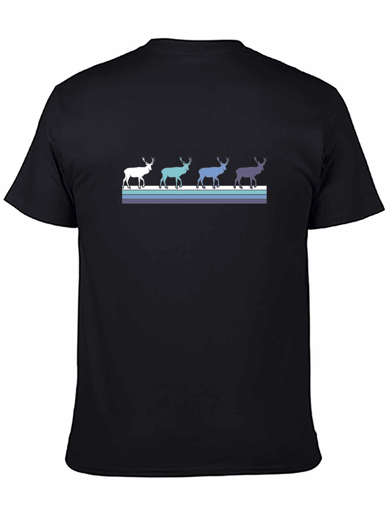 Retro Reindeer T-Shirt - Black