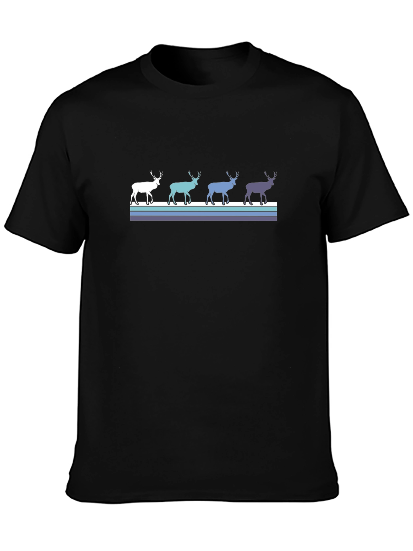 Retro Reindeer T-Shirt - Black