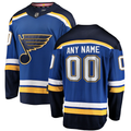 Men's St. Louis Blues Blue Home Breakaway Custom Jerseys