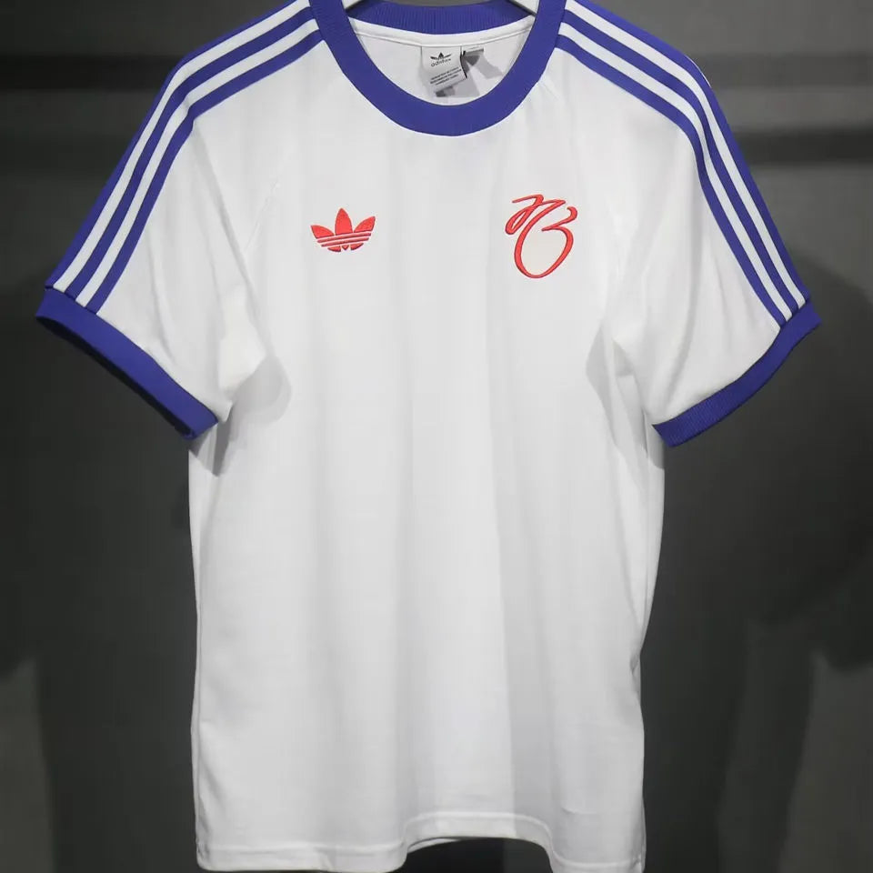 2025 Bellingham x AD White Cotton Retro Style Jersey Front