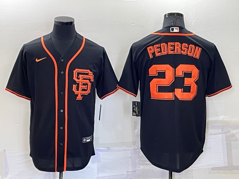 Men's San Francisco Giants Joc Pederson #23 Black Replica Baseball Jerseys