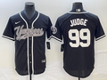 Men's New York Yankees Aaron Judge #99 Black Player Jerseys Joint Edition