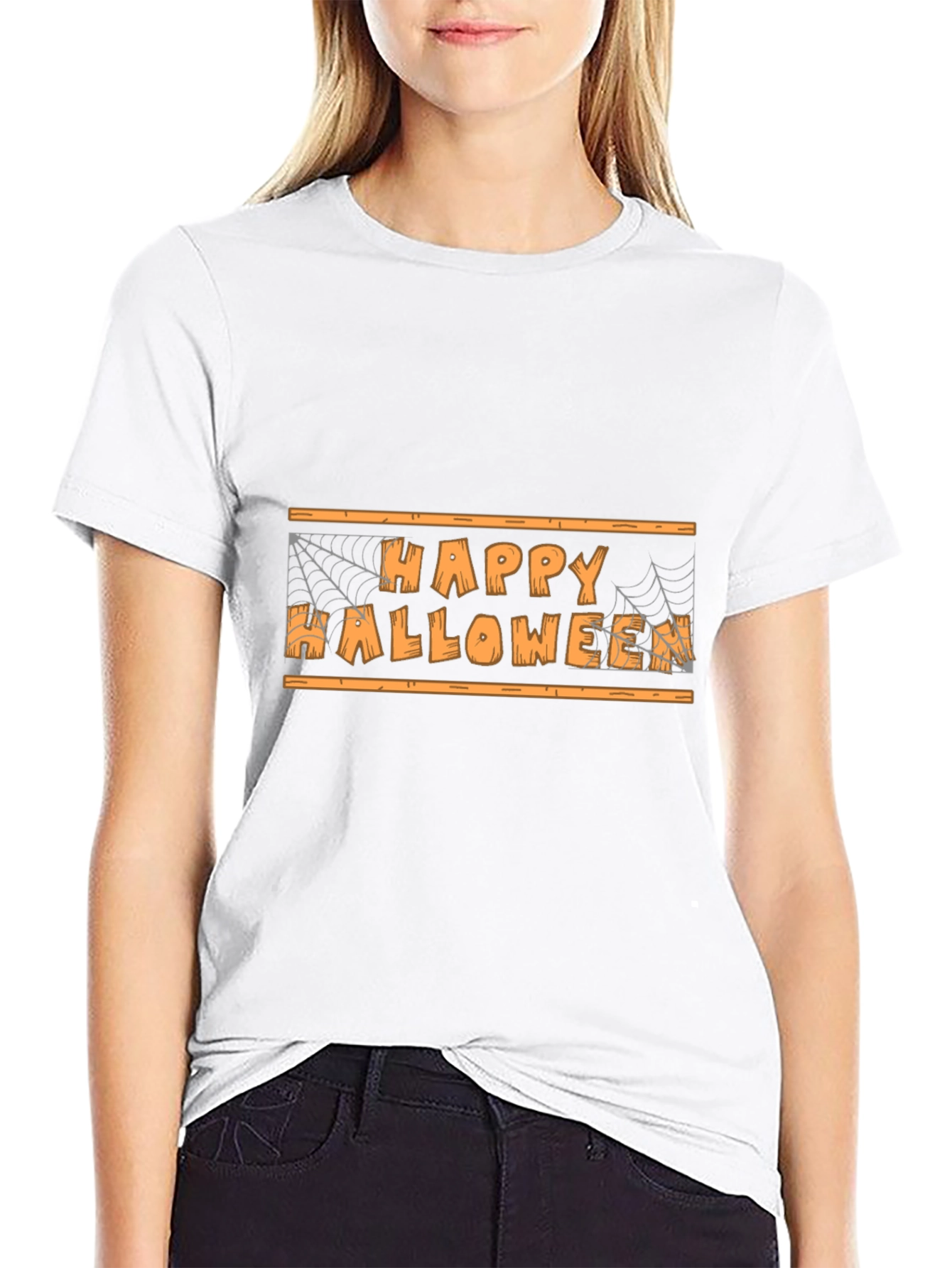 Happy Halloween Graphic Tee - Black