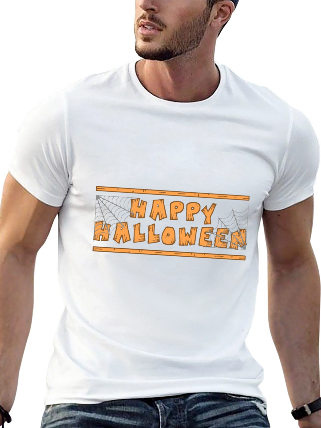 Happy Halloween Graphic Tee - Black
