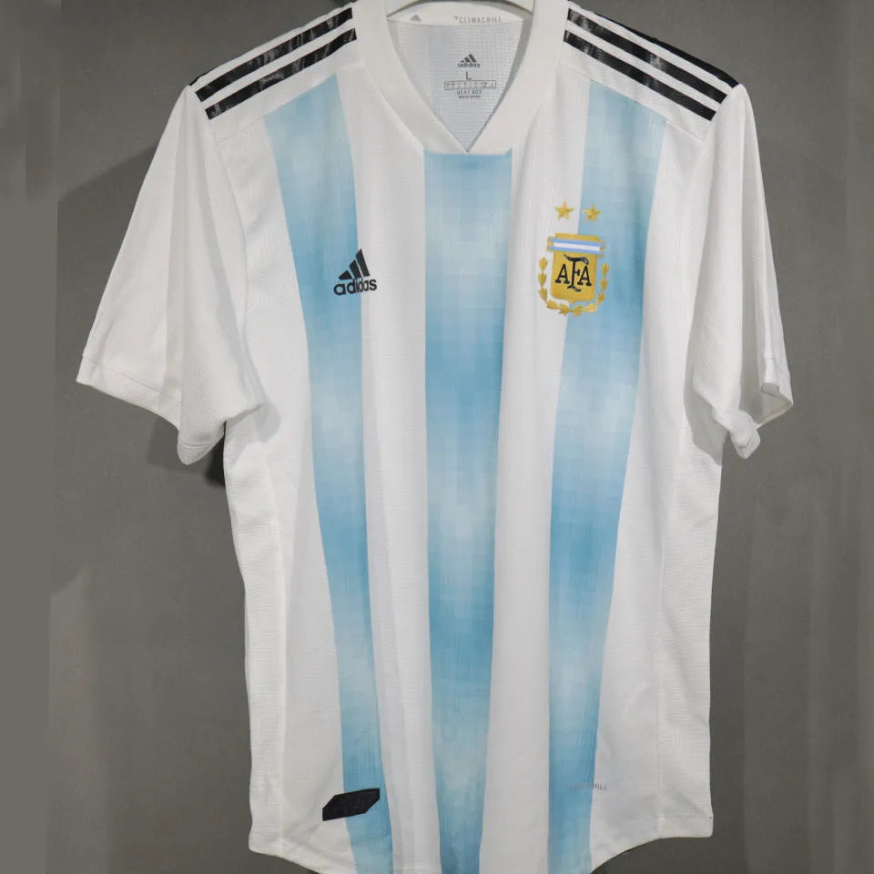 2018 Argentina Home Retro Player Version Soccer Jersey Detail 2