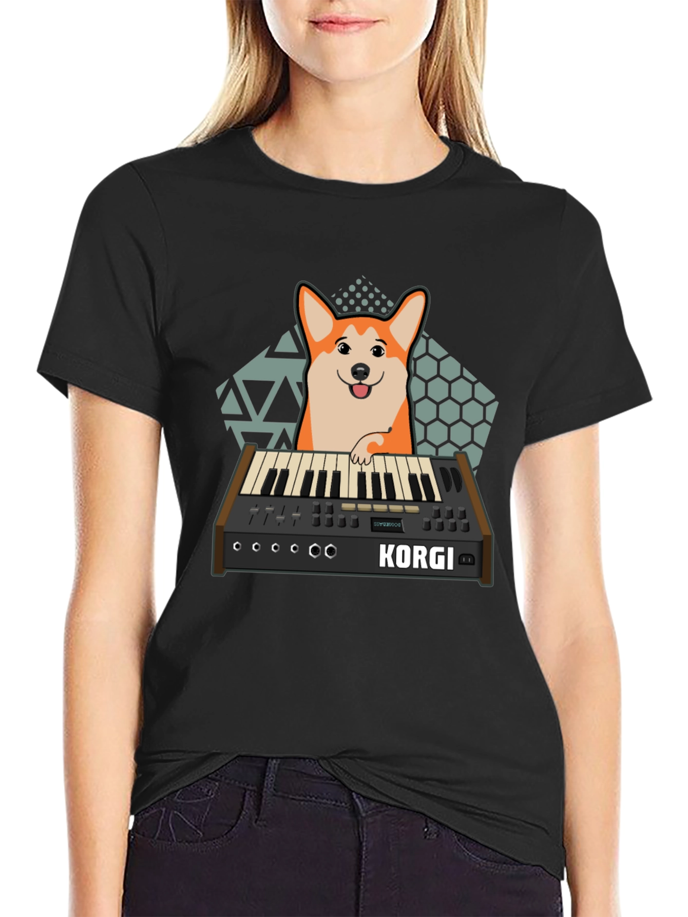 Korgi Synthesizer T-Shirt - Musician Dog Tee