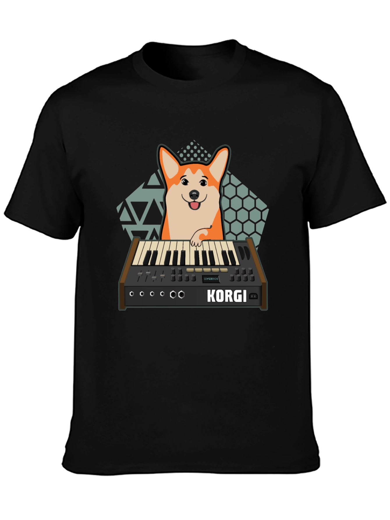 Korgi Synthesizer T-Shirt - Musician Dog Tee