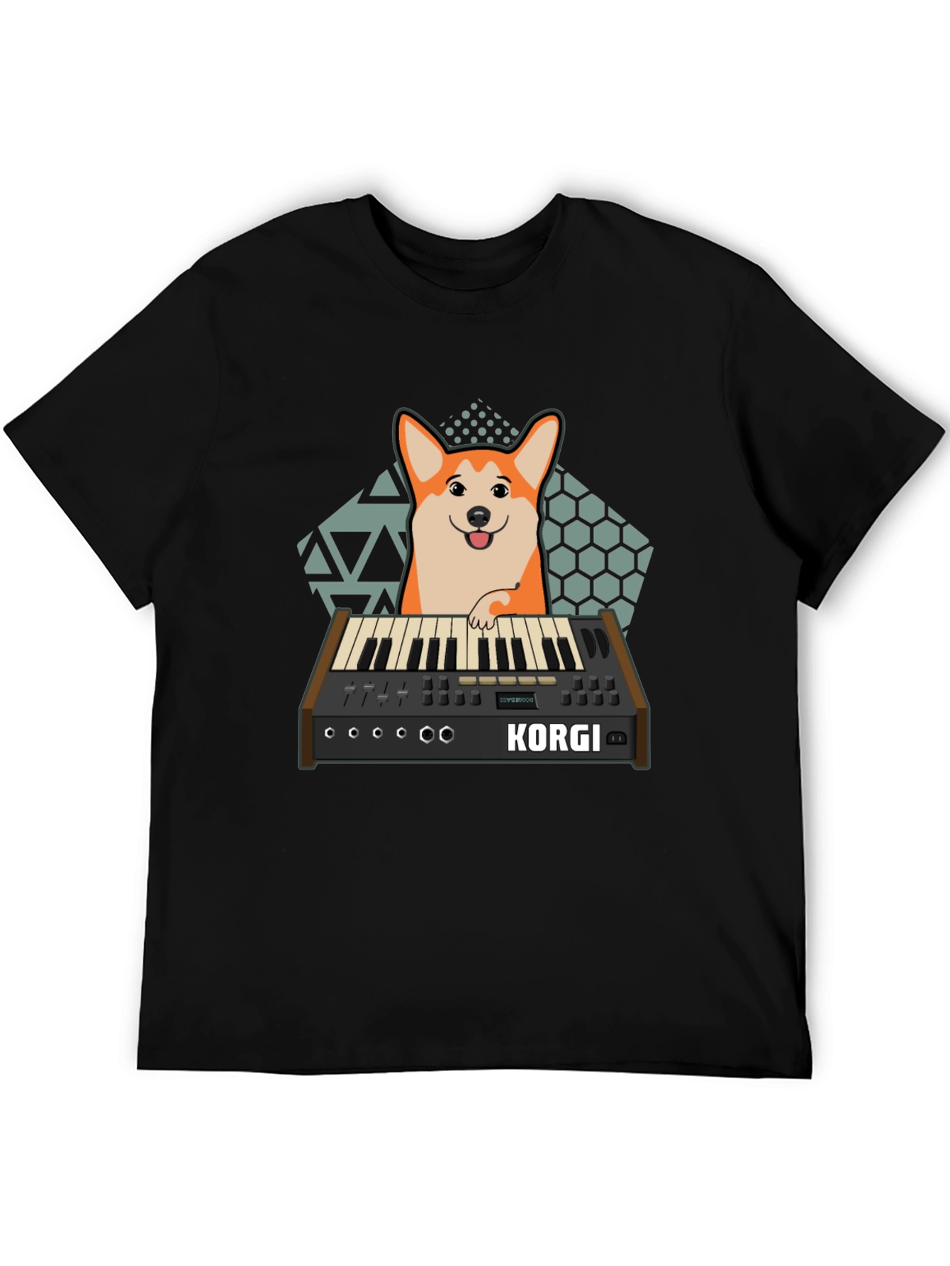 Korgi Synthesizer T-Shirt - Musician Dog Tee